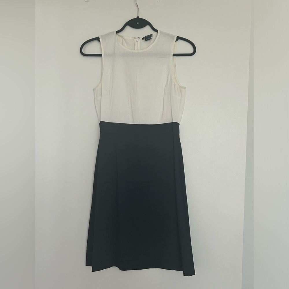Theory color block linen dress.